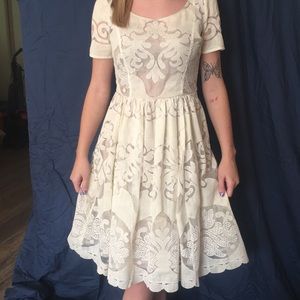 Ivory lace floral dress